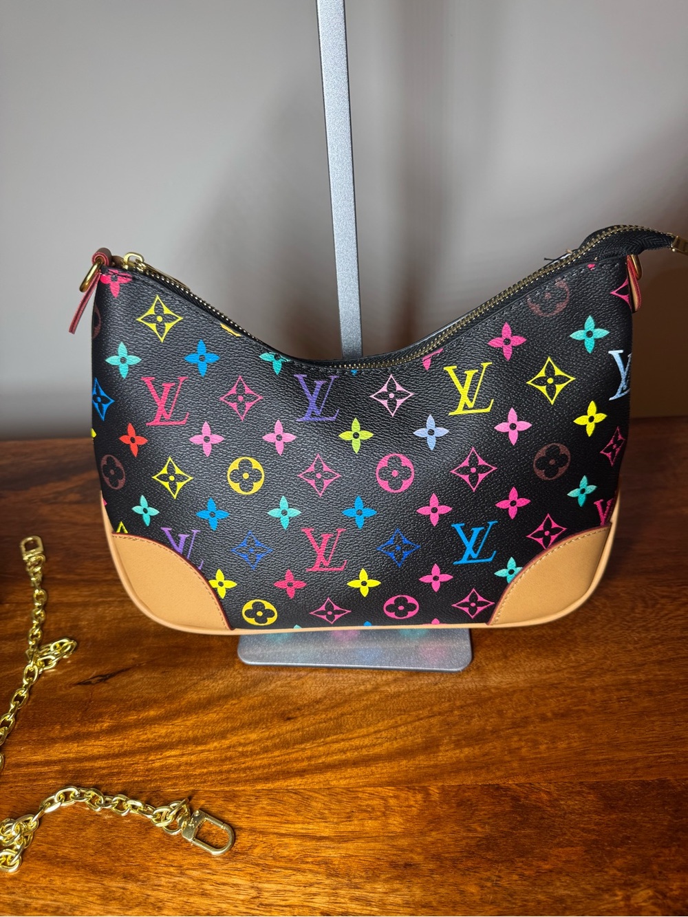 Black Multicolor Crossbody Bag. No Brand.